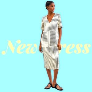 ZARA Striped Long Dress